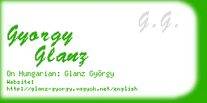 gyorgy glanz business card
